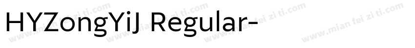 HYZongYiJ Regular字体转换